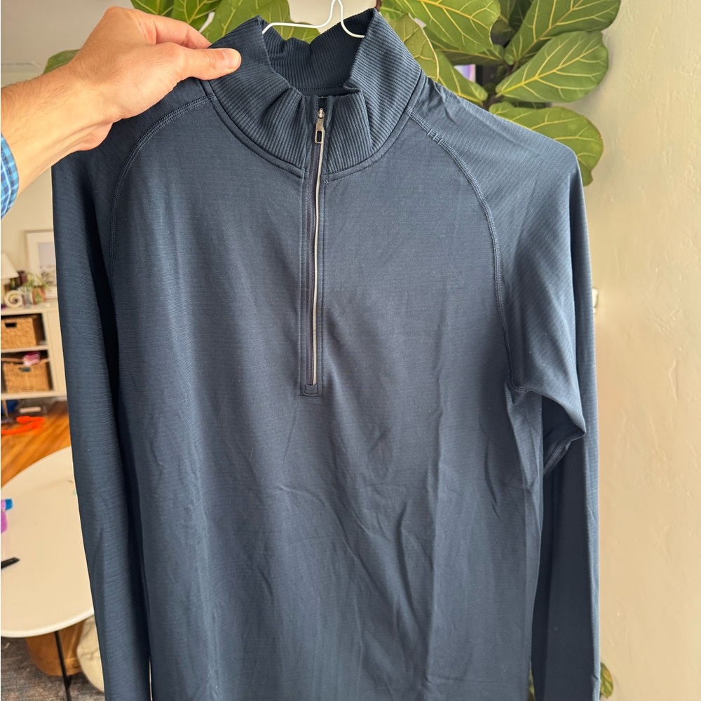 lululemon athletica Men's Navy Half-Zip Performance Pullover